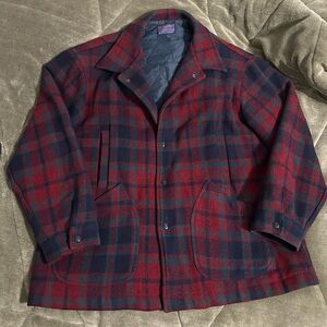 Vintage Pendleton Wool Insulated shirt jacket Plaid Chore Coat XL